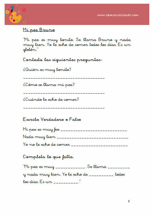 1ª ficha comprensión lectora_Vamos Creciendo