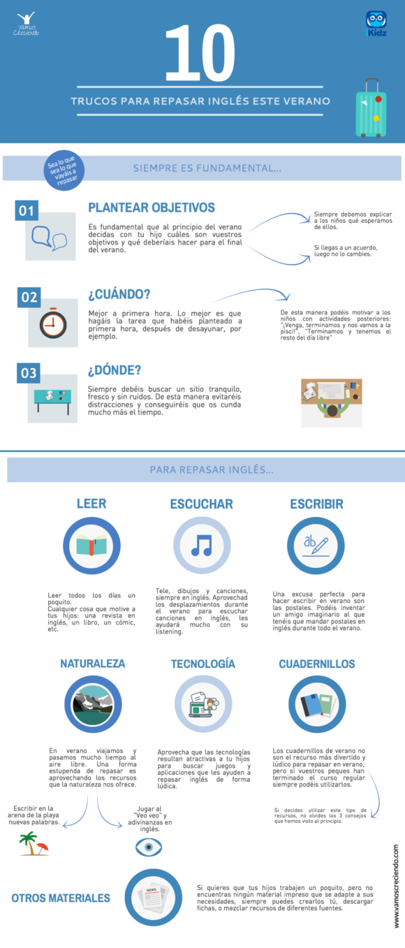 10 Trucos para repasar inglés en verano